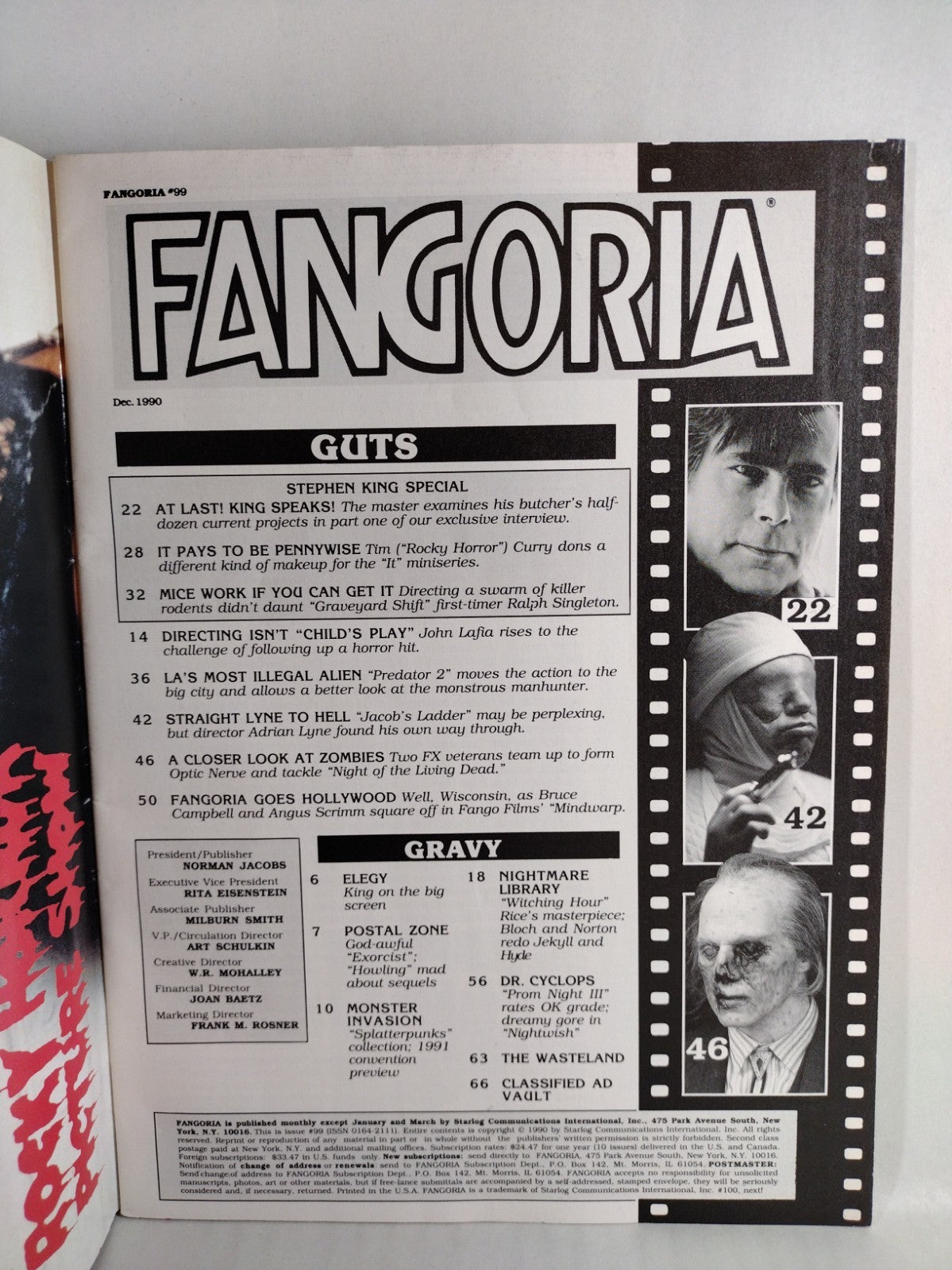 Fangoria Magazine 99 (1990) Rocky Horror Picture Show Poster Predator Cover FN