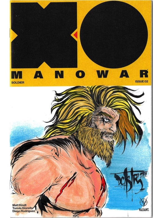 X-O Manowar 2 (2017) Valiant Blank Cover Variant W Original Aric Dave Castr Art 