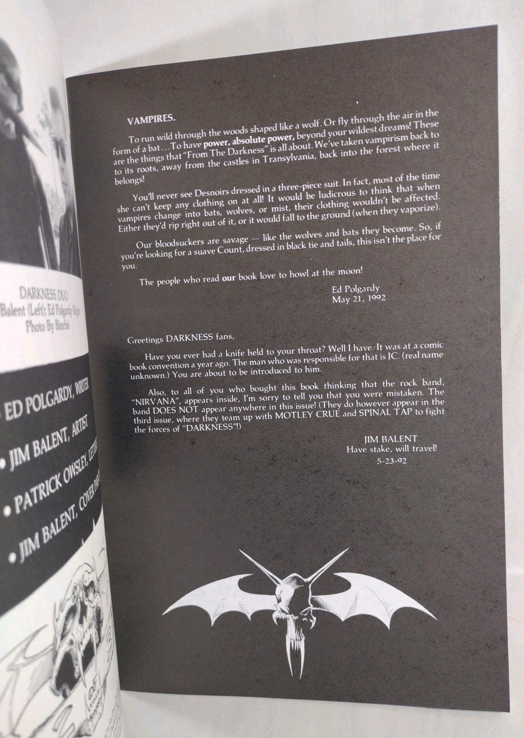 From the Darkness Book II Blood Vows (1992) 1 2 3 Complete Series CFD Jim Balent