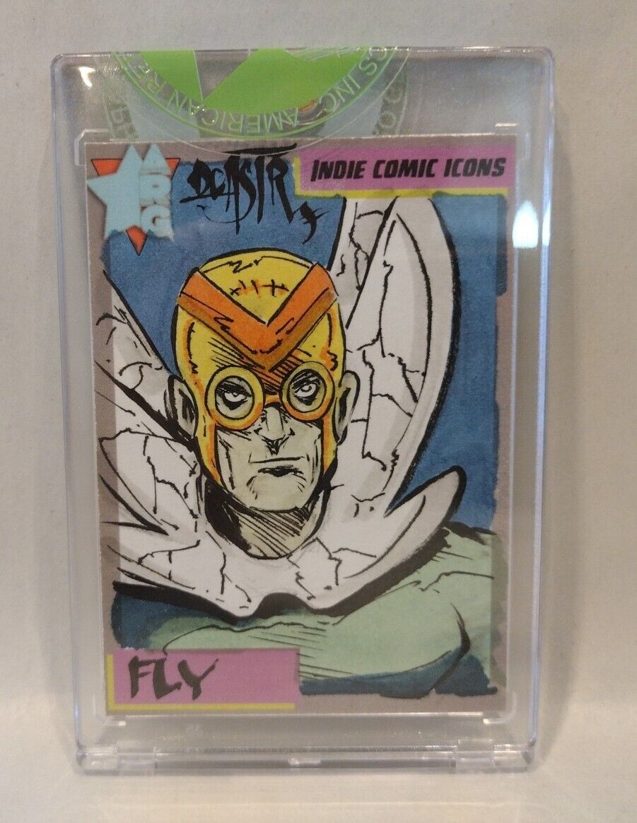Indie Comic Icons Sketch Card w Original Fly Art DCastr (2023) ARG Sealed
