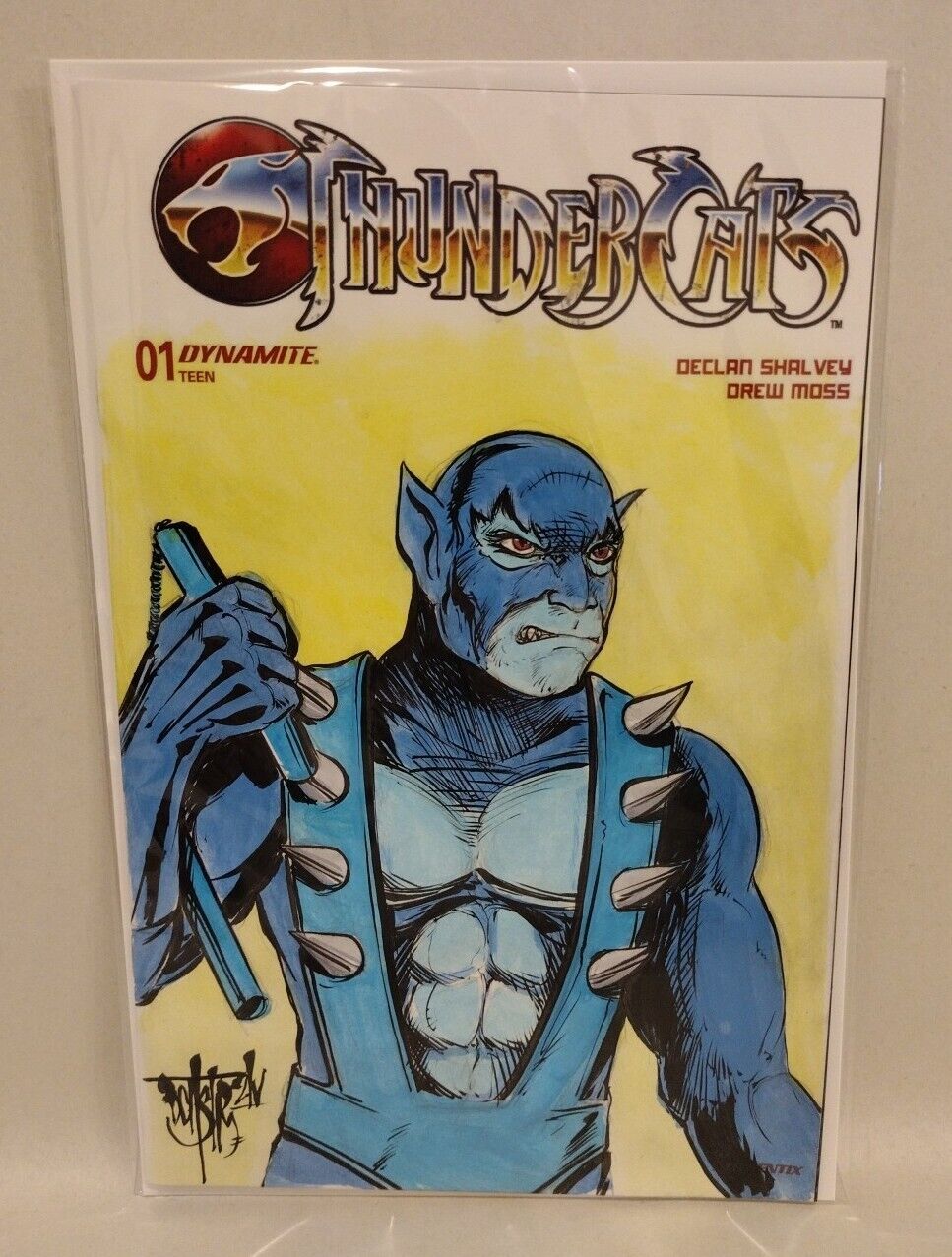 Thundercats #1 (2024) Dynamite Sketch Cover Comic W Original DCastr Panthro Art