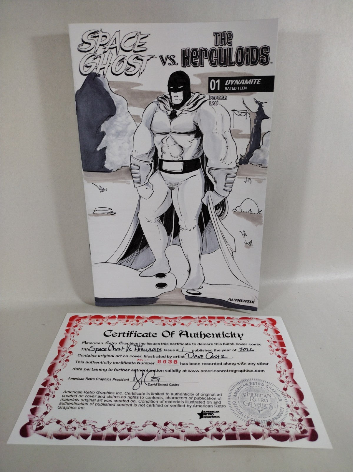 Space Ghost Vs The Herculoids #1 Dynamite Sketch Cover W Original DCastr Art