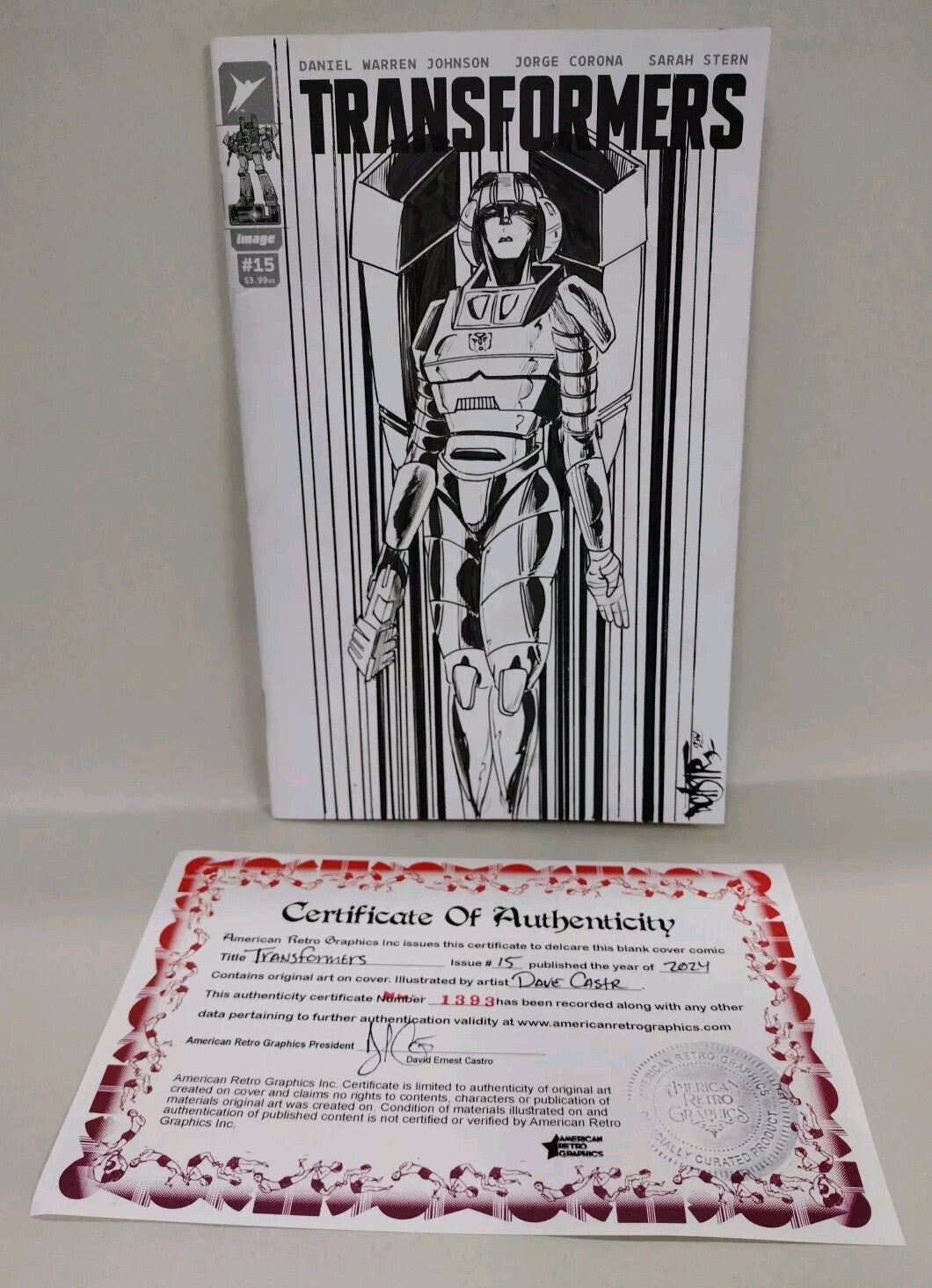 Transformers #15 (2024) Image Comic Sketch Variant Cover W Original DCastr Art
