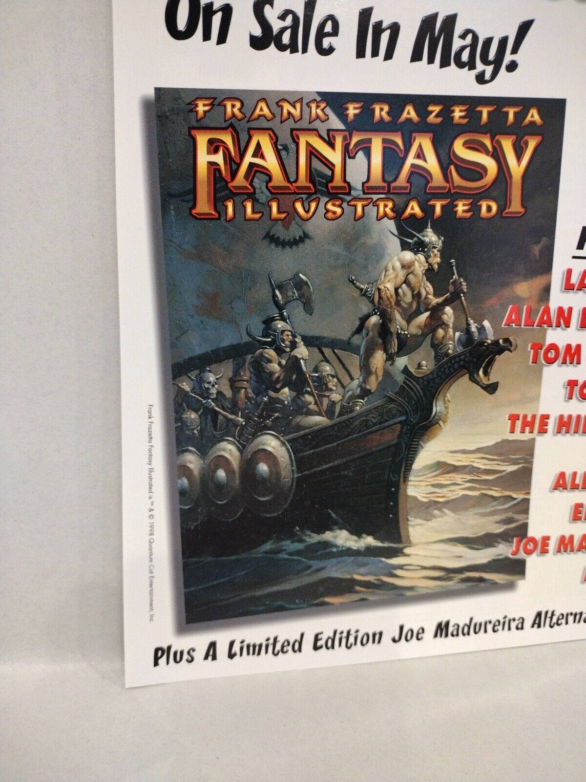 FRANK FRAZETTA Fantasy Illustrated 1 (1998) Comic Magazine Joseph Linsner Cover