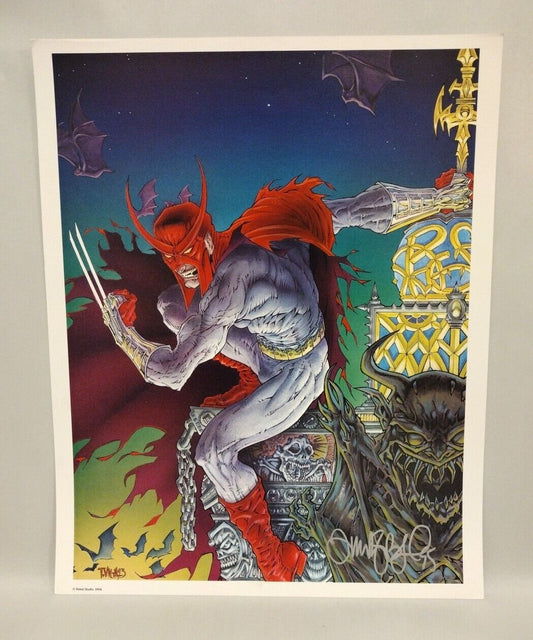 Faust Poster Print 20x16" Original Rebel Studios (1994) Tim Vigil Art Signed