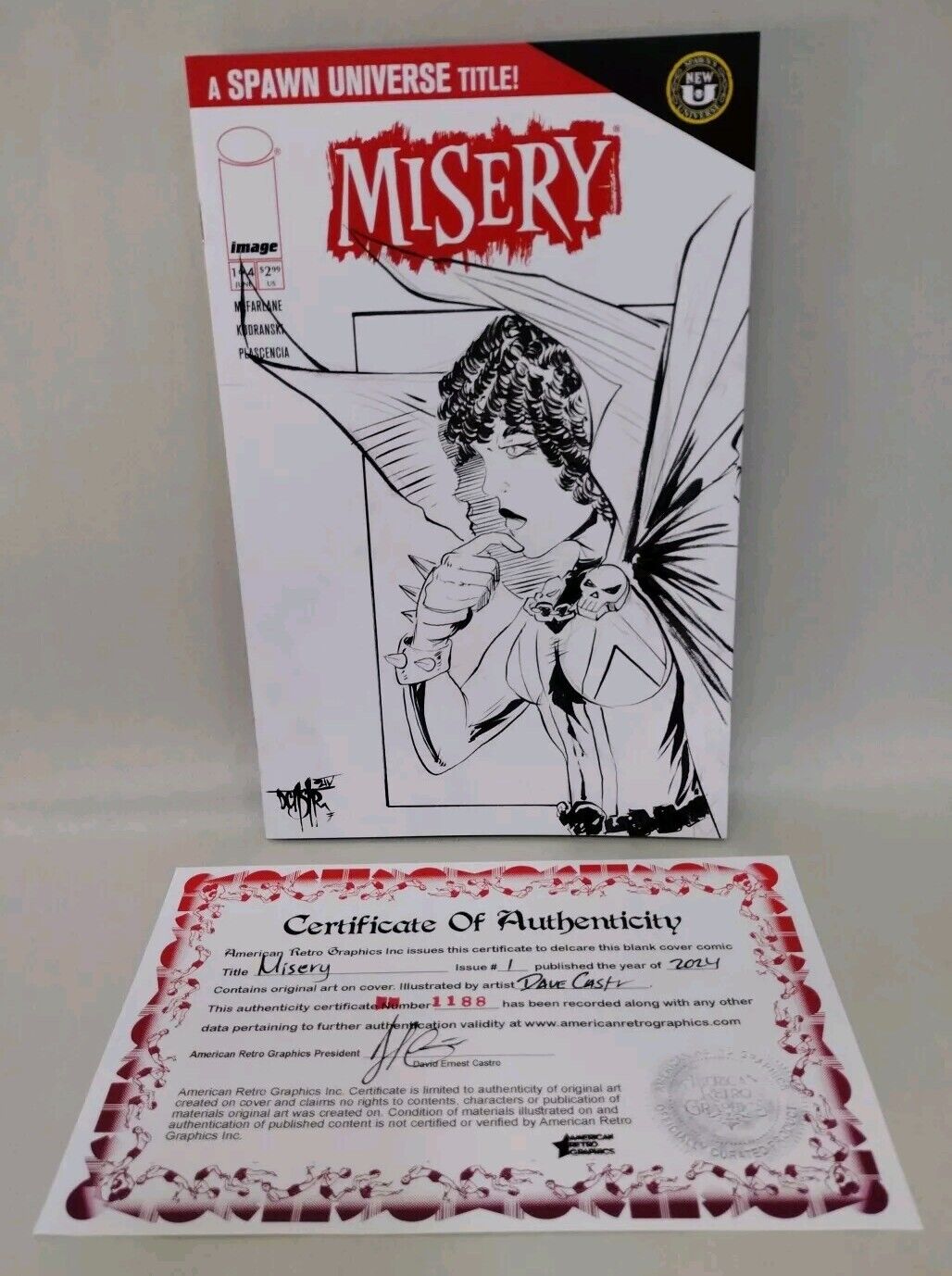 Misery 1 (2024) Image Comic Sketch Cover Variant W Original Cyan Dave Castr Art