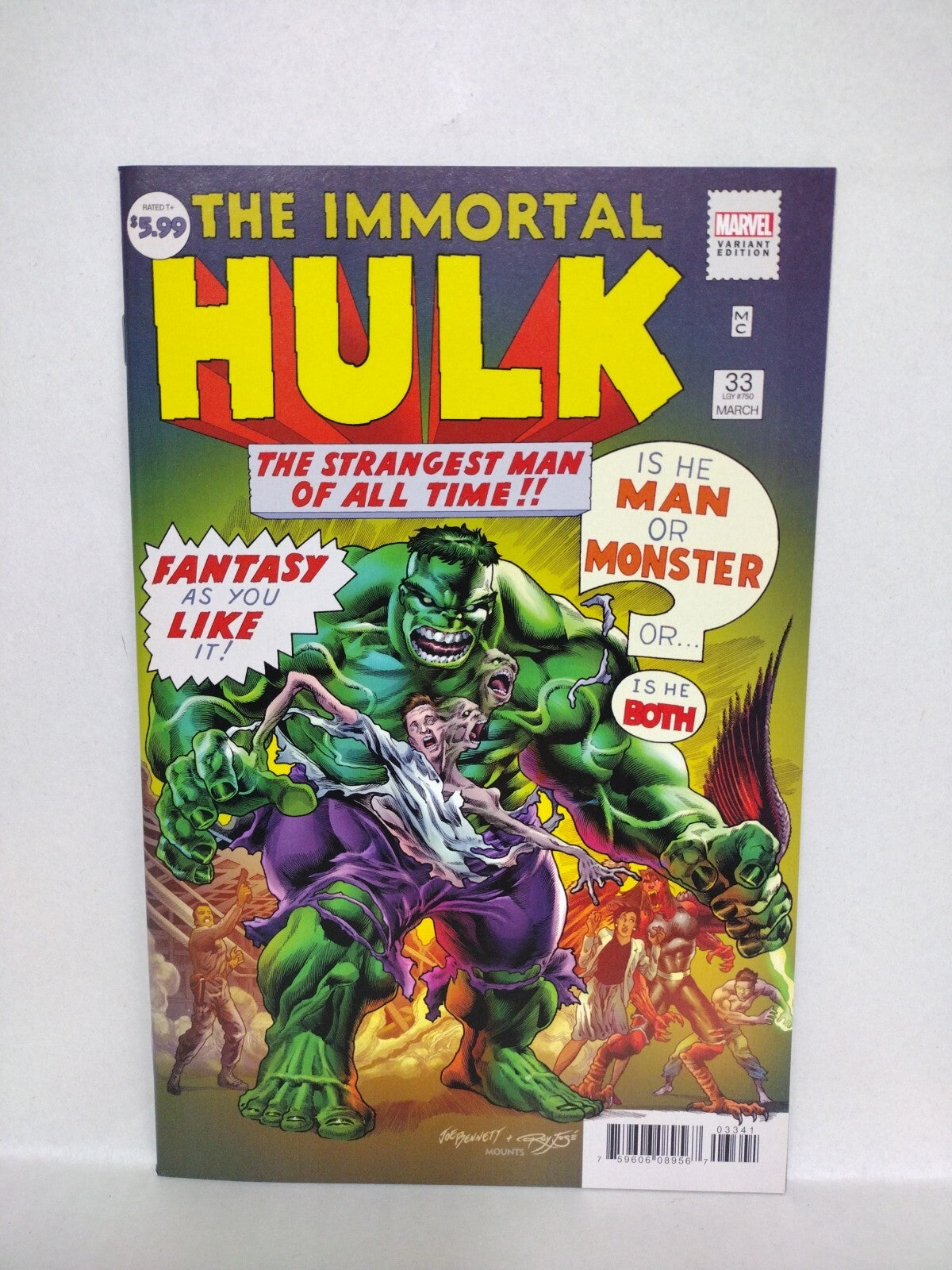 Immortal Hulk (2020) Marvel Comic Variant Lot Set 33 Joe Bennett 34 Zombie 35 NM