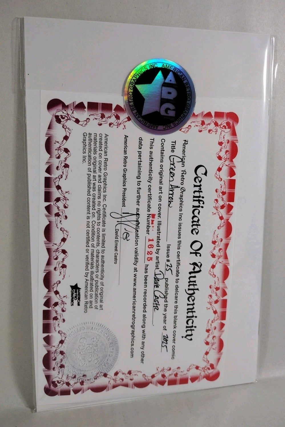 Green Arrow #25 (2026) DC Comic Sketch Variant Cover W Original Dave Castr Art