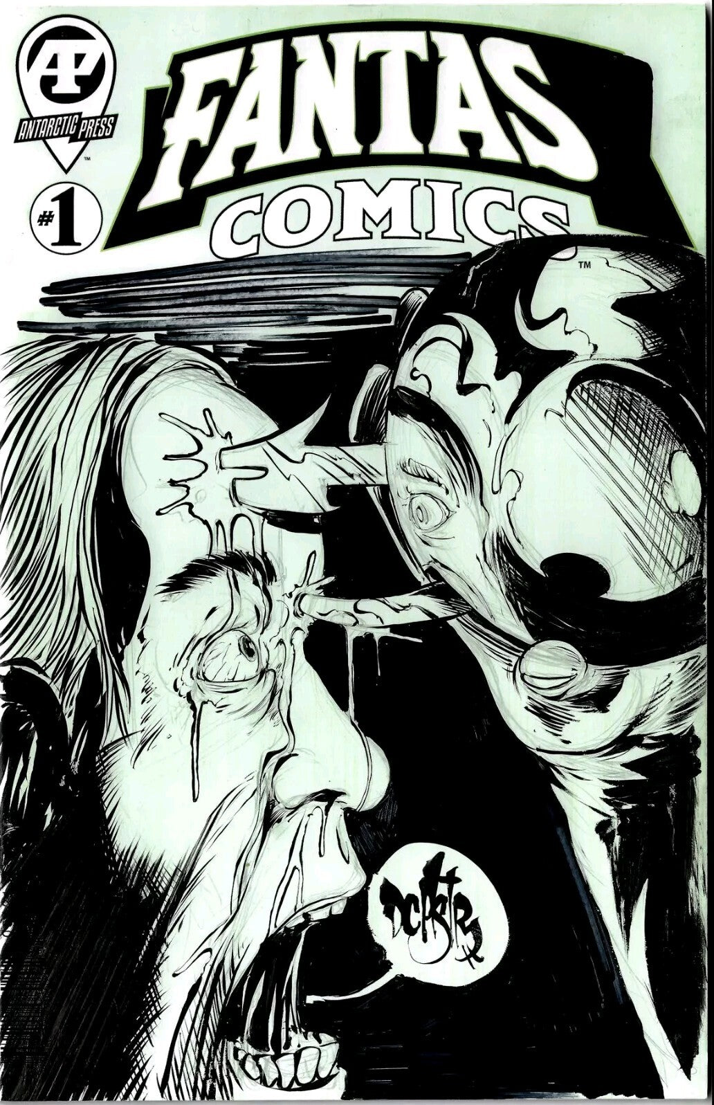 Fantasy Comics 1 Antarctic 2023 Sketch Cover W Original Phantasm Dave Castr Art