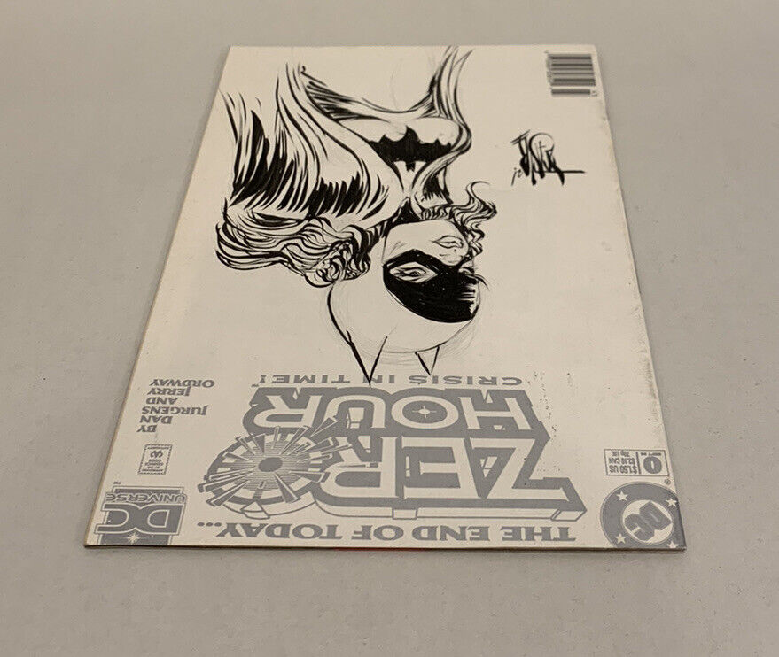 ZERO HOUR Blank Sketch Variant Cover DC Comic 1994 Original Art Dave Castr