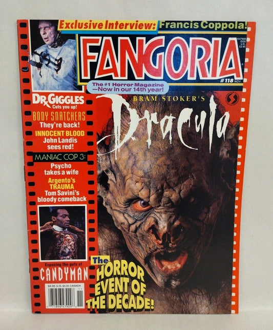 Fangoria Magazine #118 (1992) Dracula Dr  Giggles Candyman Maniac Cop 3 Trauma