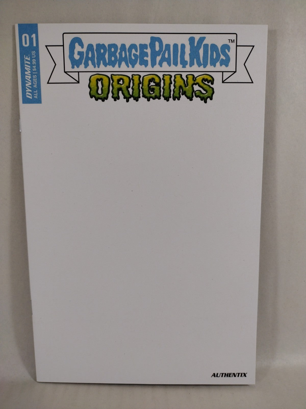 Garbage Pail Kids Origins #1 (2022) Dynamite Blank Sketch Cover Variant Comic NM