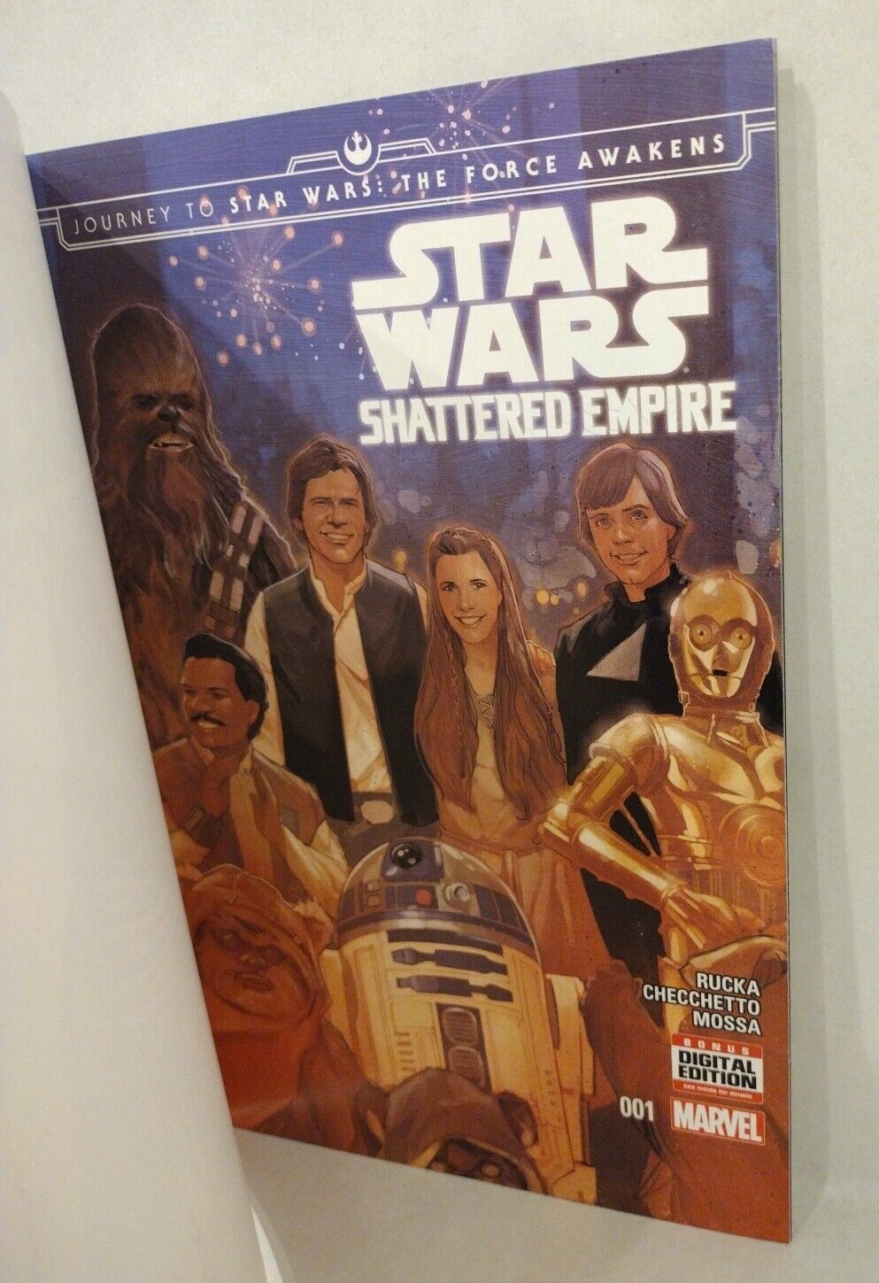 Star Wars Shattered Empire #1 Marvel Comics Blank Cover Variant w Original Art