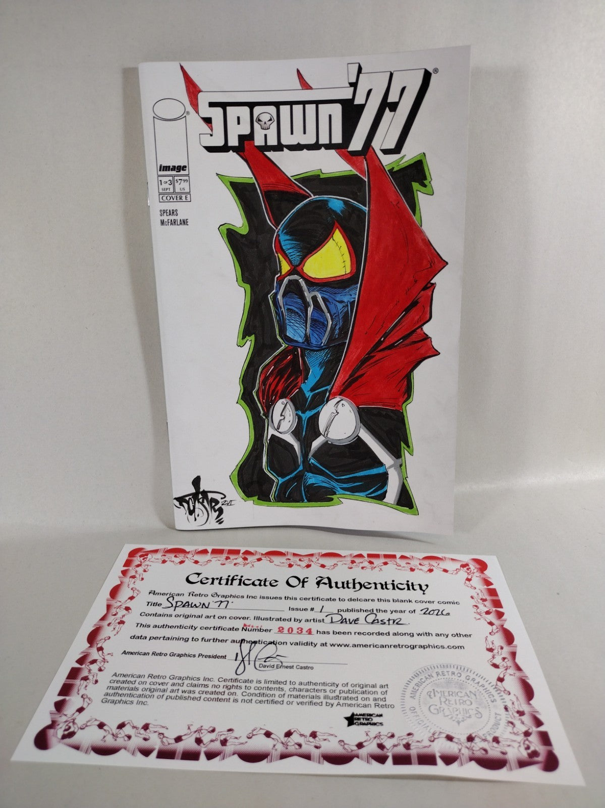 Spawn '77 #1 (2026) Image Comic Sketch Cover Variant W Original Dave Castr Art