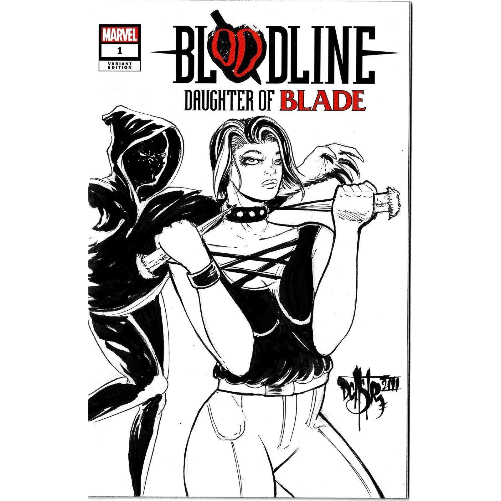 Bloodline Daughter Of Blade 1 (2023) Marvel Blank Variant Comic w Original Art