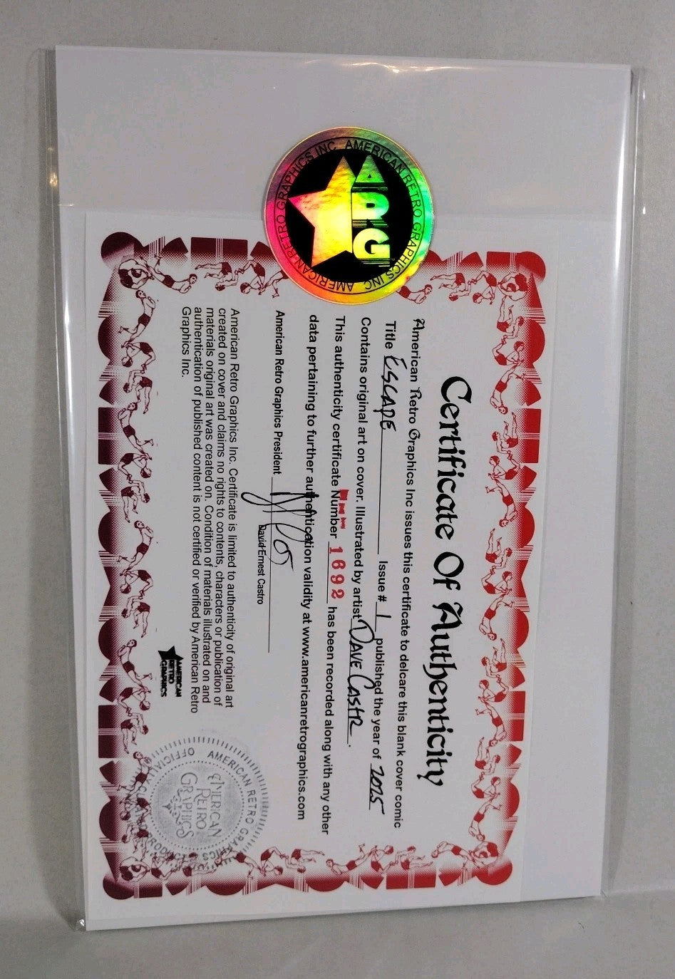 Escape #1 (2025) Image Comic Sketch Cover Variant W Original Dave Castr Art