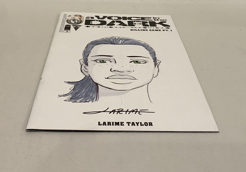 A VOICE IN THE DARK #3 Blank Variant Cover Comic W Original Art LARIME TAYLOR