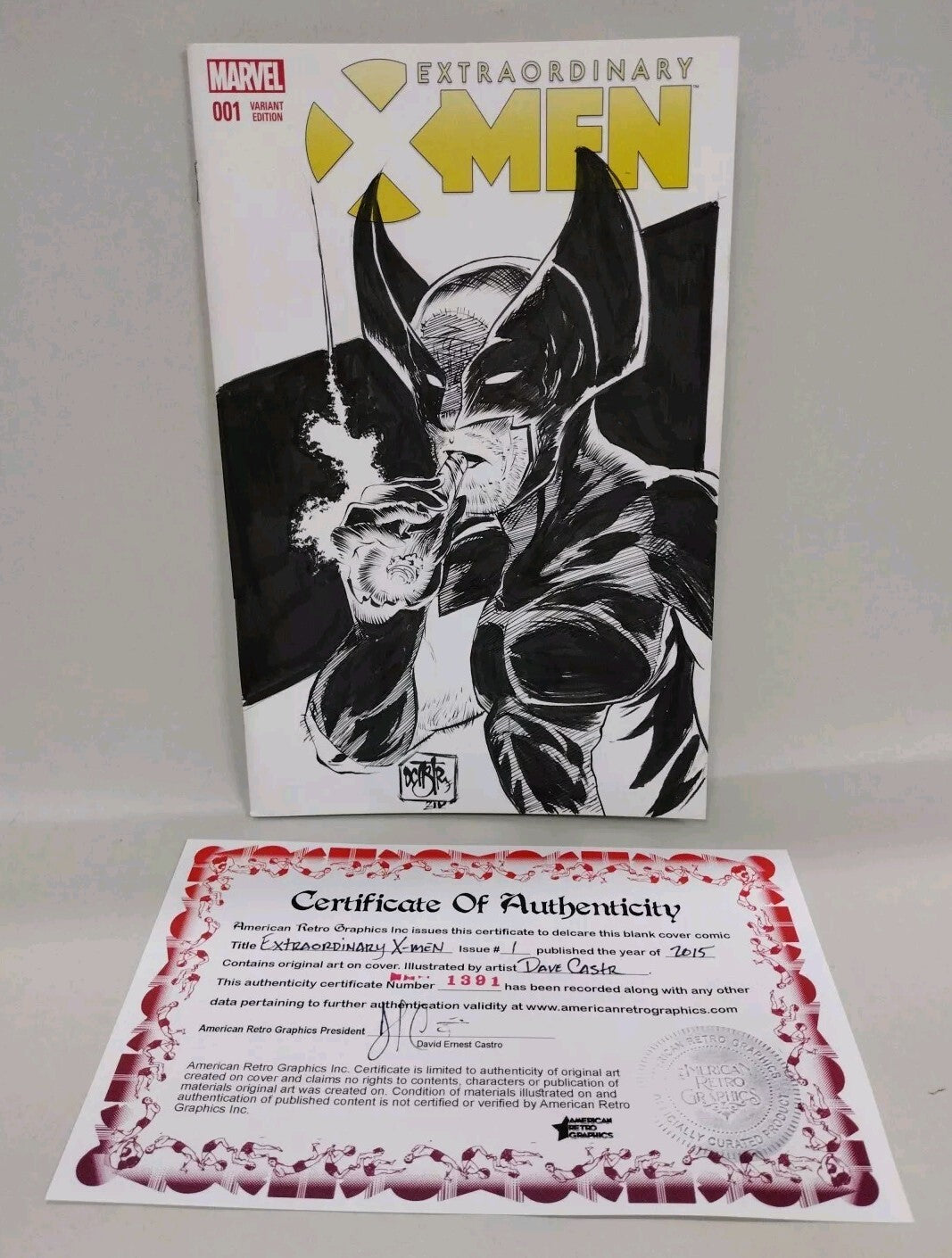 EXTRAORDINARY X-Men 1 Marvel Sketch Variant Comic W Original DCastr Wolverine 