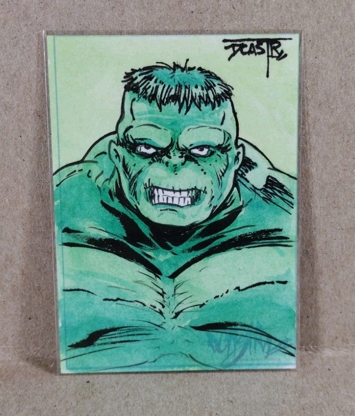 Dave Castr Crusin (2025) OAC Sketch Card W Original Marvel Incredible Hulk Art