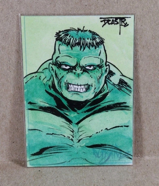 Dave Castr Crusin (2025) OAC Sketch Card W Original Marvel Incredible Hulk Art