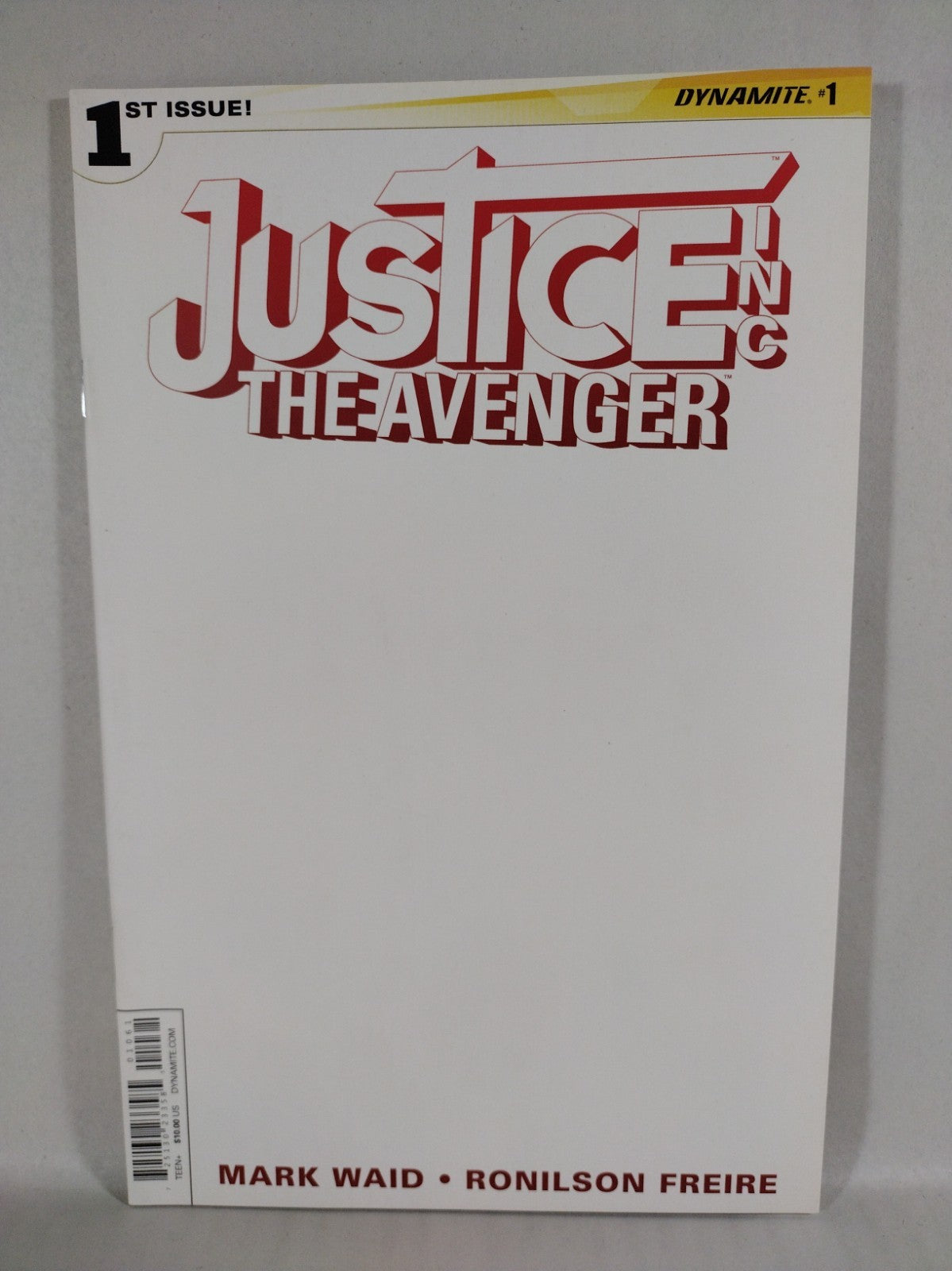 Justice Inc Avenger #1 (2015) Dynamite Comic Blank Sketch Cover Variant NM