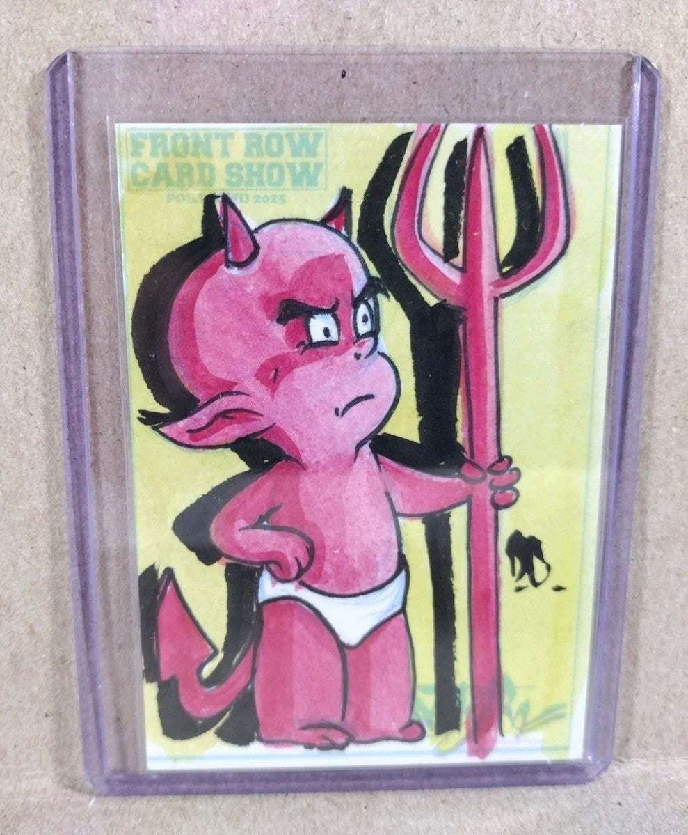 DCastr (2025) Front Row Card Show Exclusive Sketch Card W Original Hot Stuff Art