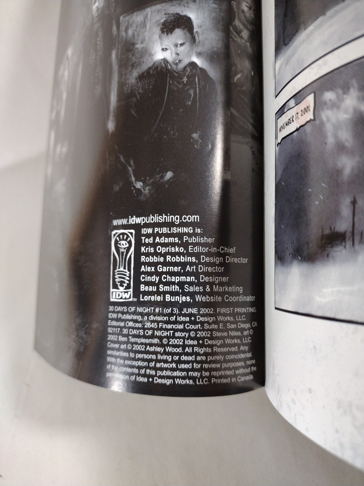 30 Days of Night #1 (2002) IDW Comic 1st Print 1st Appearance VF