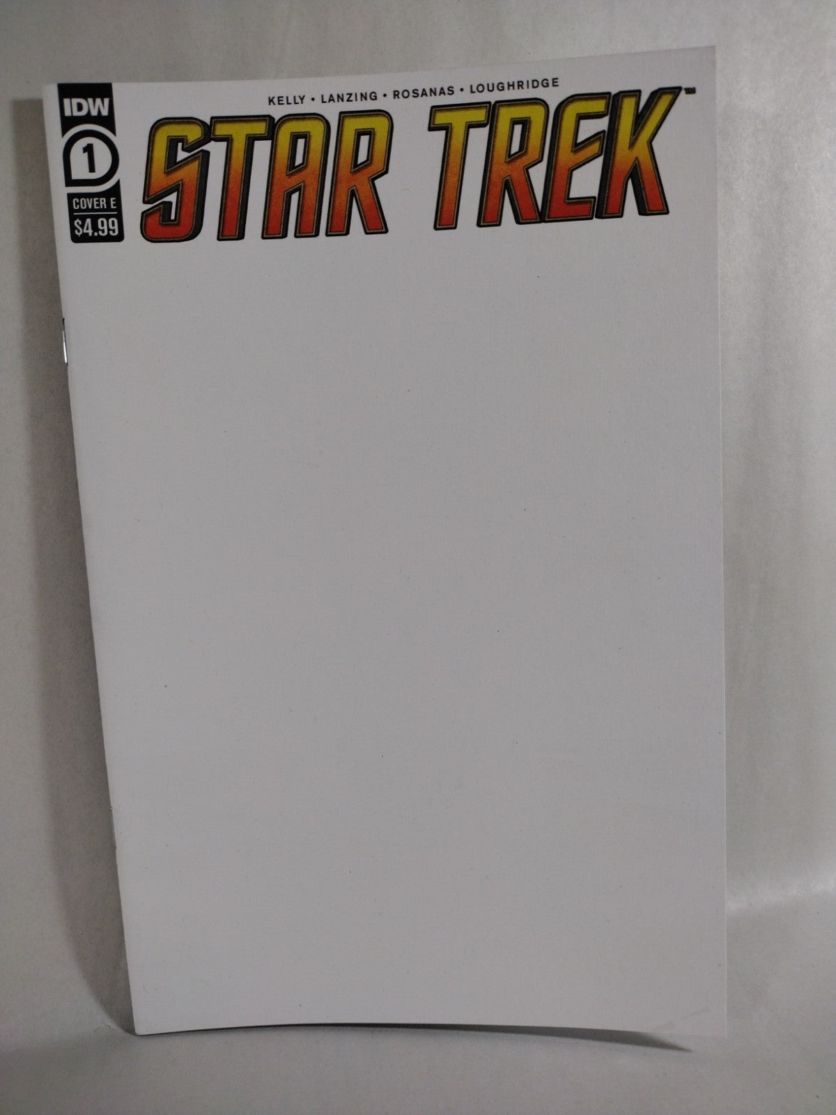 Star Trek #1 (2022) IDW Blank Sketch Variant Cover Comic NM