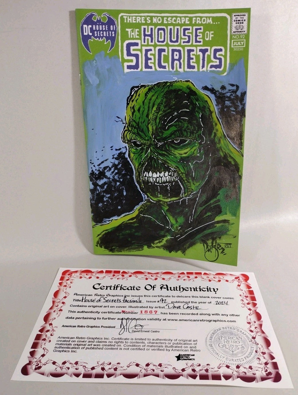 House Of Secrets 92 Facsimile (2024) DC Comic Sketch Cover W Original DCastr Art