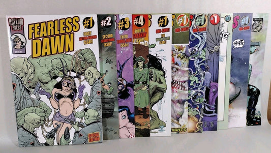 Fearless Dawn (2009) Complete Asylum Press Comic Series 1-4 +7 One Shots Mannion