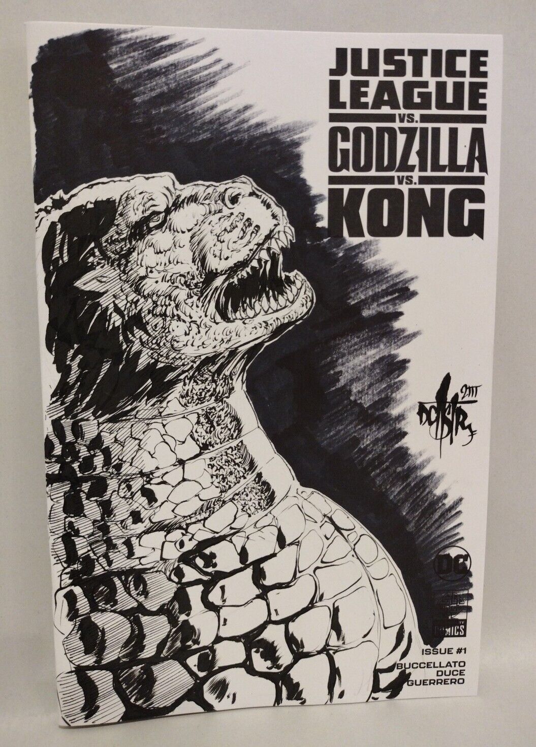 Justice League Vs Godzilla Vs Kong #1 DC Comic Sketch Variant W Original Art