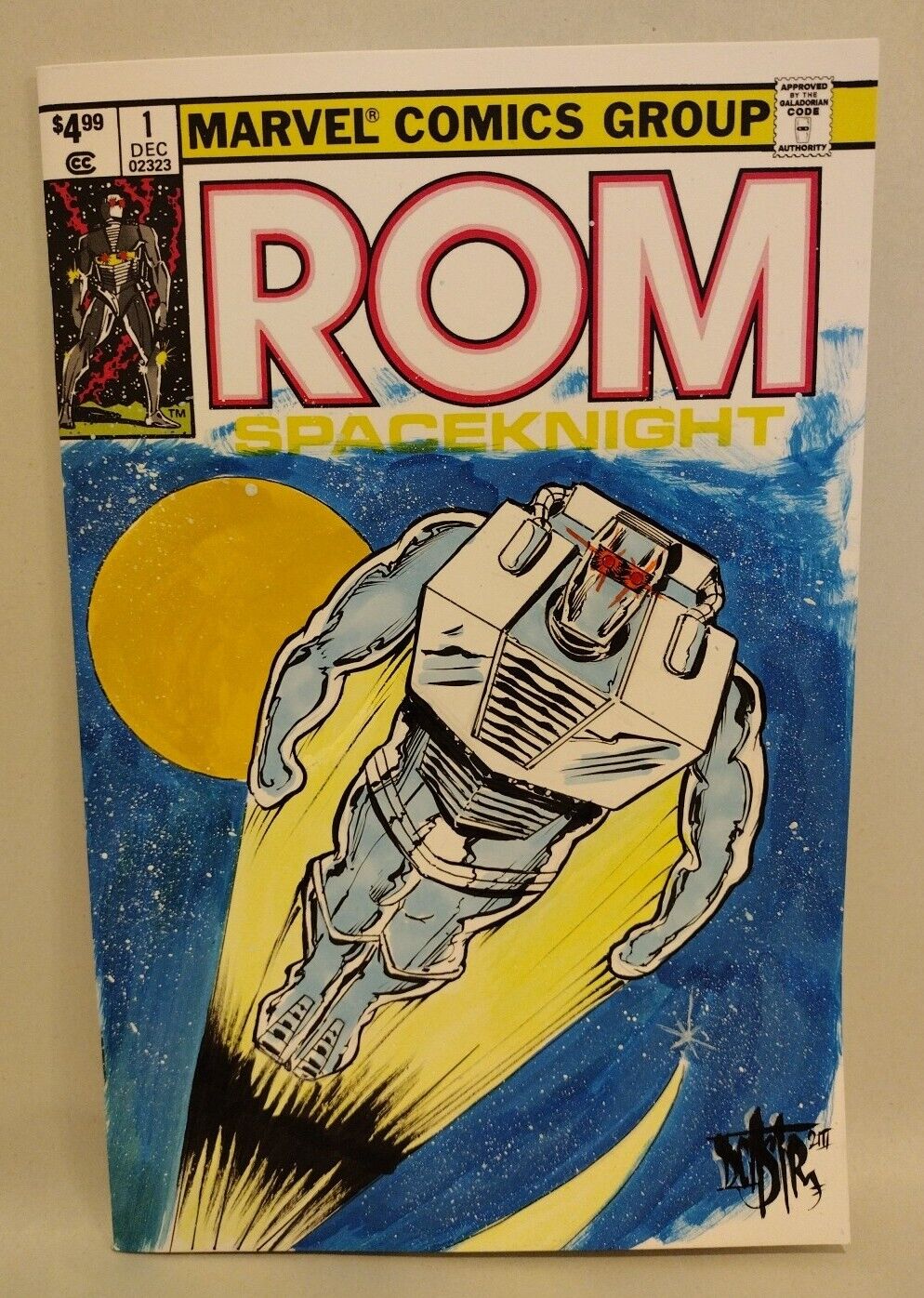 ROM #1 Facsimile Edition (2023) Marvel Sketch Variant W Original Dave Castr Art 