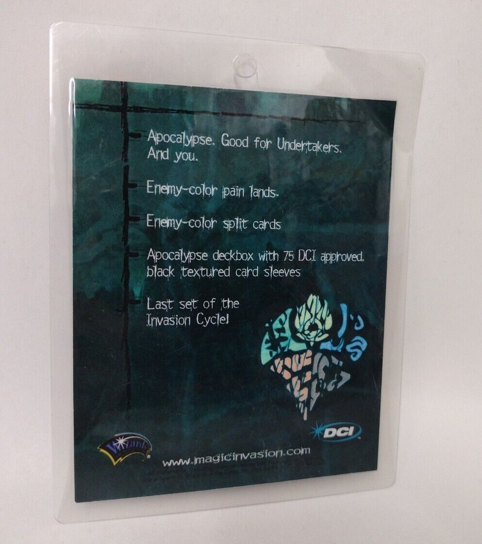 Magic The Gathering Apocalypse (2001) Pre Release Laminated Badge 4" x 5.25"