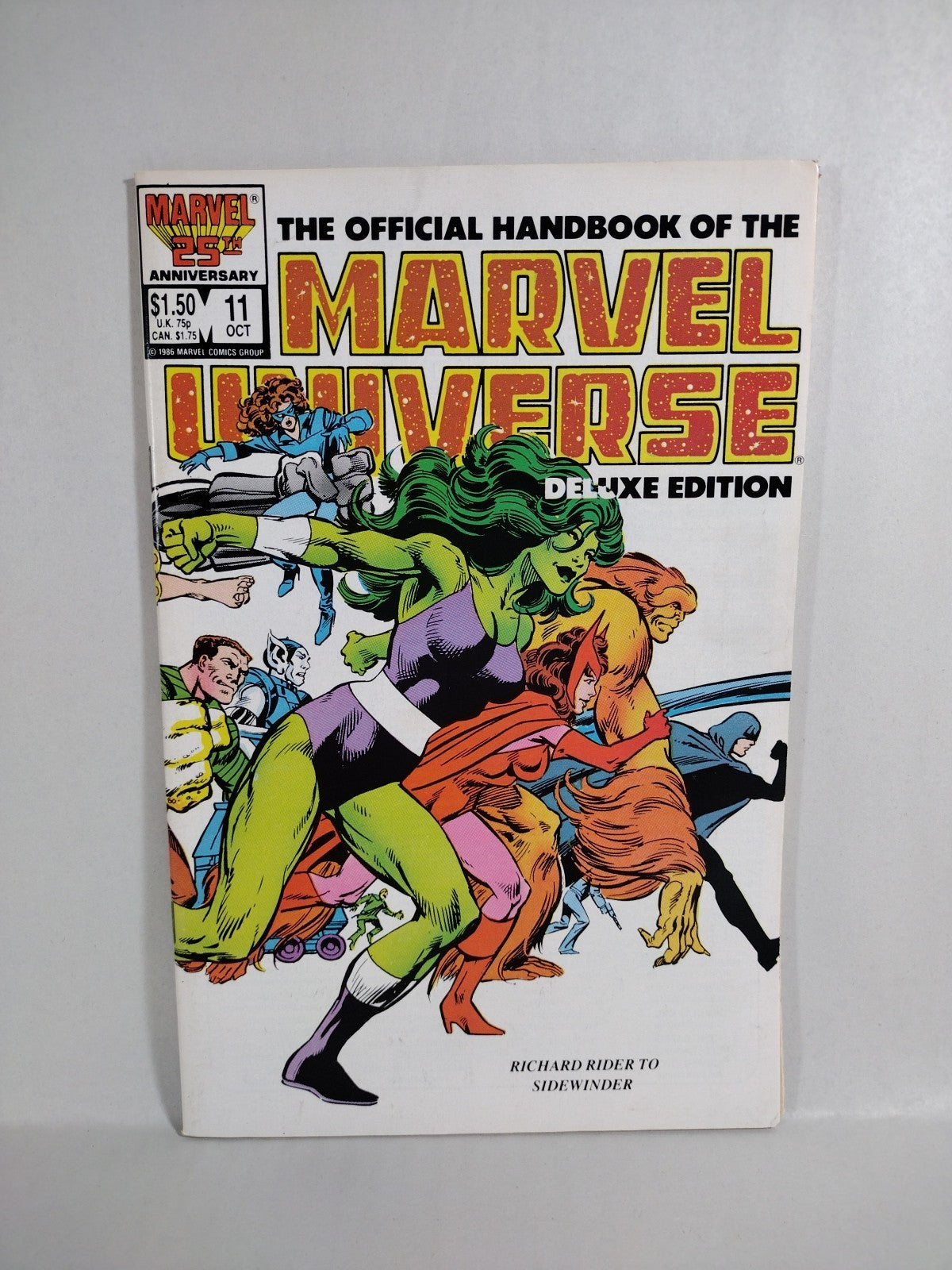 Official Handbook Of Marvel Universe Deluxe Comic Lot #11 14 16 18 Update '89 #6