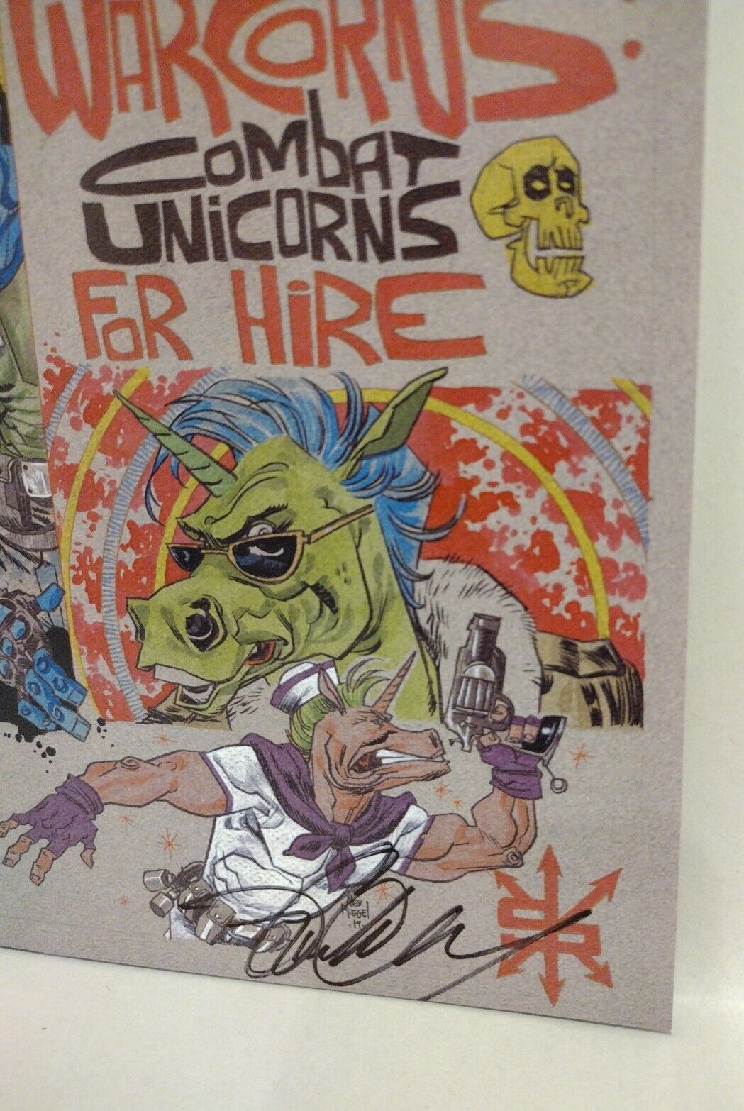 Warcorns Combat Unicorns For Hire #1 Source Point 2019 Comic Signed Garrett Gun 