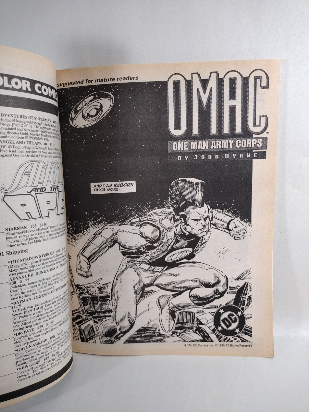 Capital City (1991) Order Pak April Comic Book Catalog Preview Sleep Walker Omac