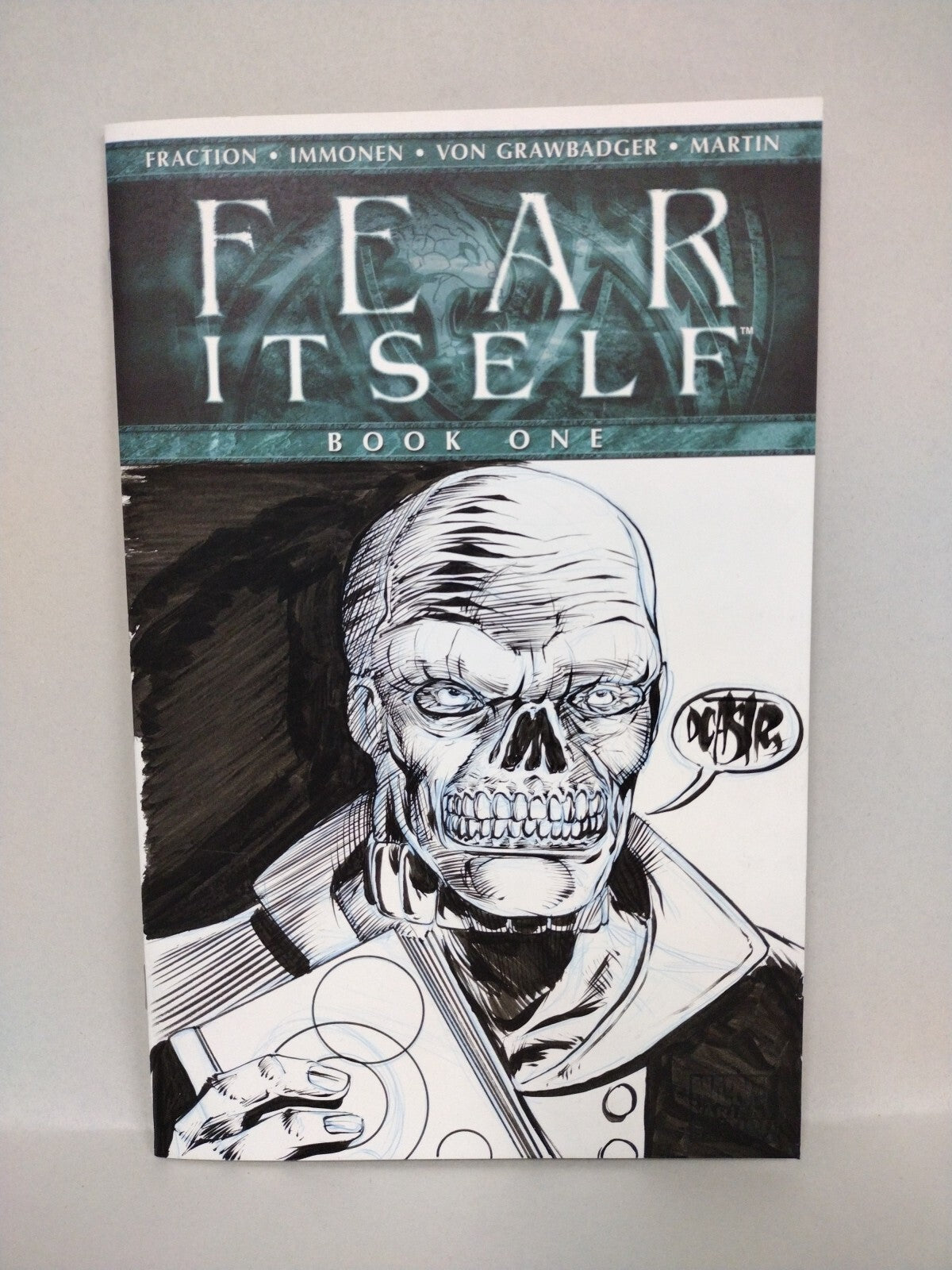 Fear Itself #1 (2011) Marvel Comic Sketch Cover W Original DCastr Red Skull Art
