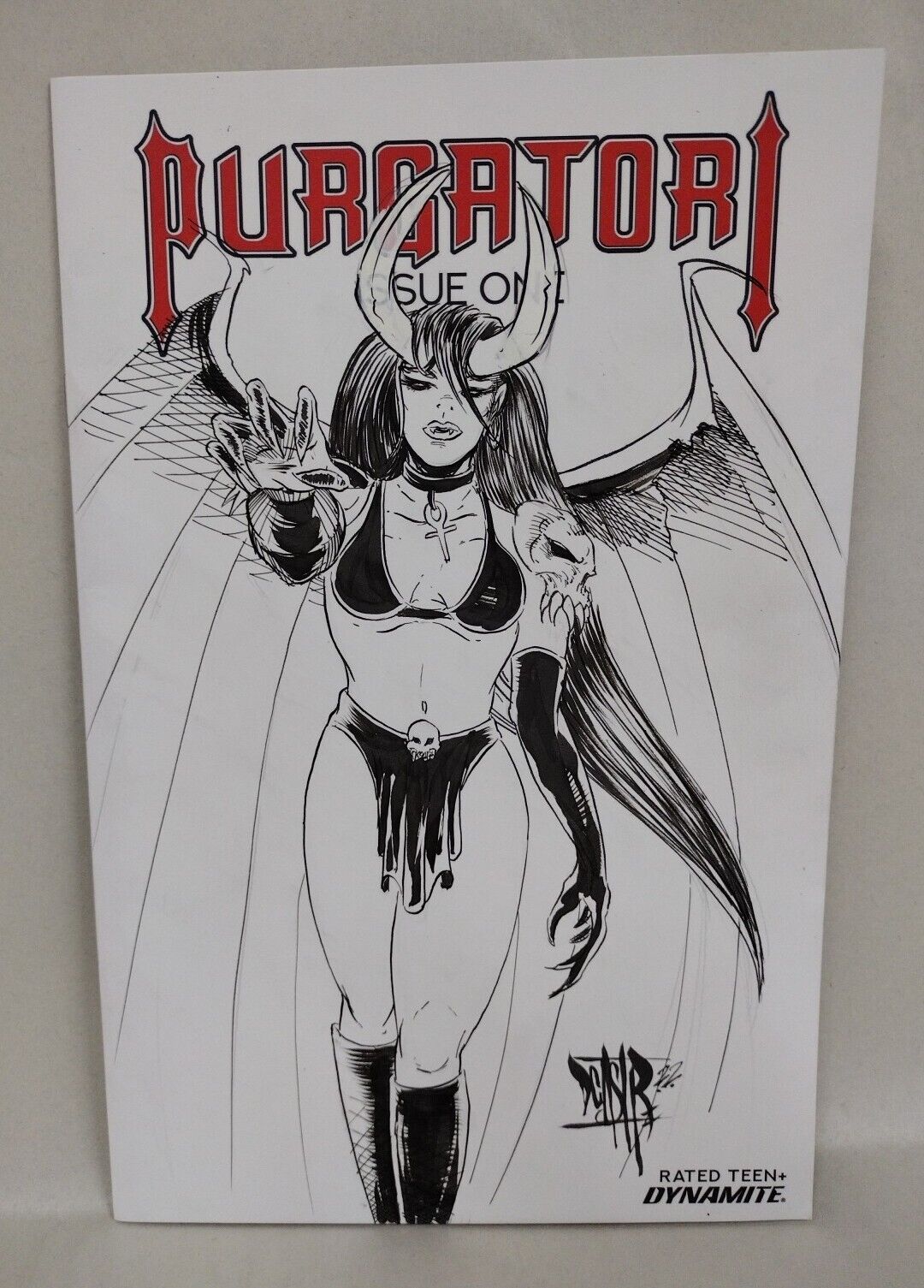 Purgatori 1 (2021) Dynamite Sketch Cover Variant Comic W Original Dave Castr Art