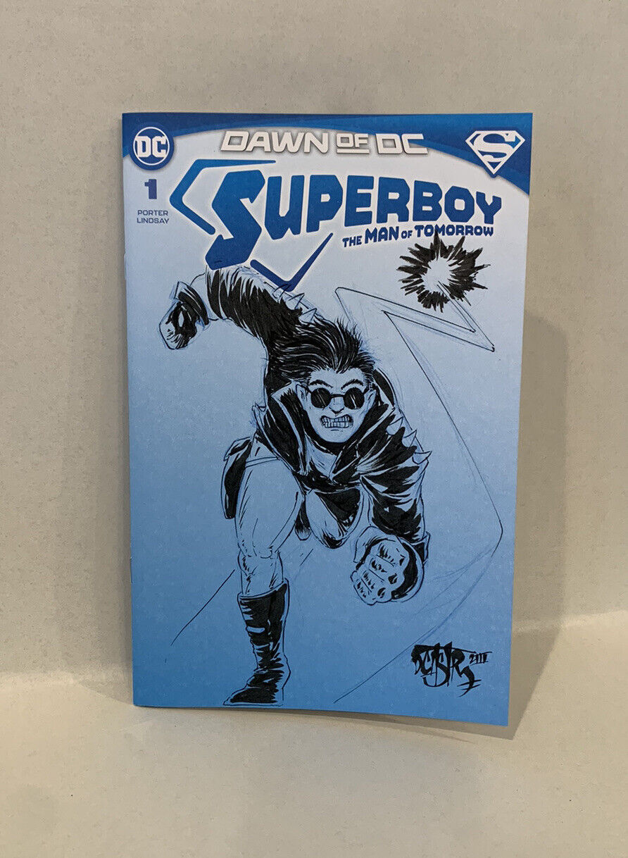 SUPERBOY MAN OF TOMORROW #1 Blank Cover Variant Comic w Original DAVE CASTR Art