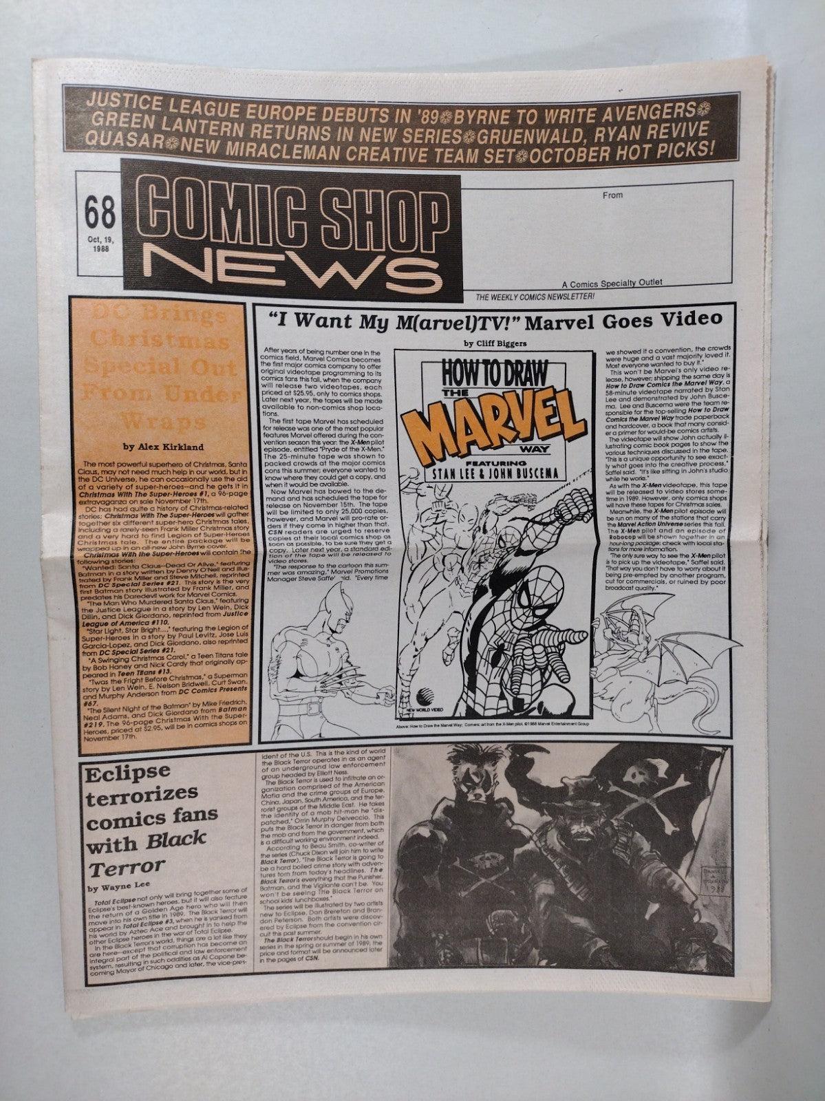 Comic Shop News #68 (1988) Oct 19th Newsletter Marvel Masterworks Robotech II