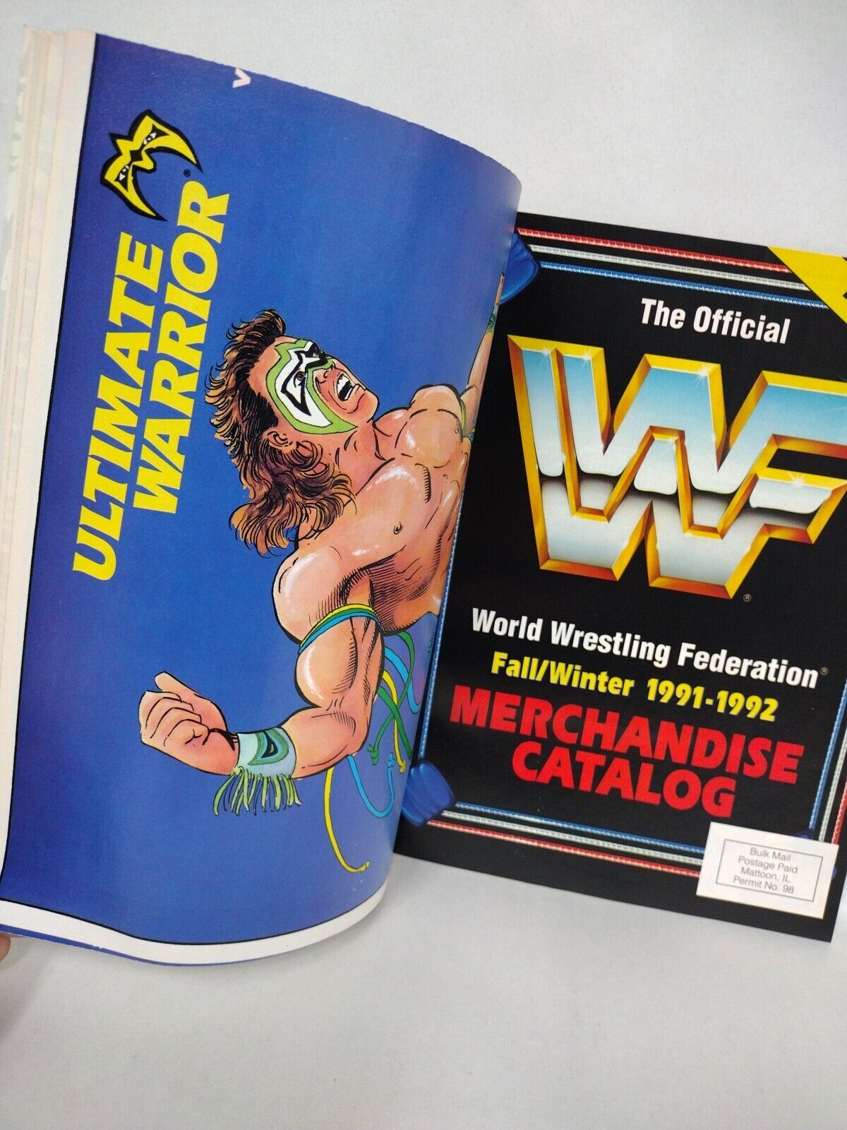 WWF Battle Mania (1991) Valiant Comic Magazine Lot Set #1 &2 W Poster Inserts