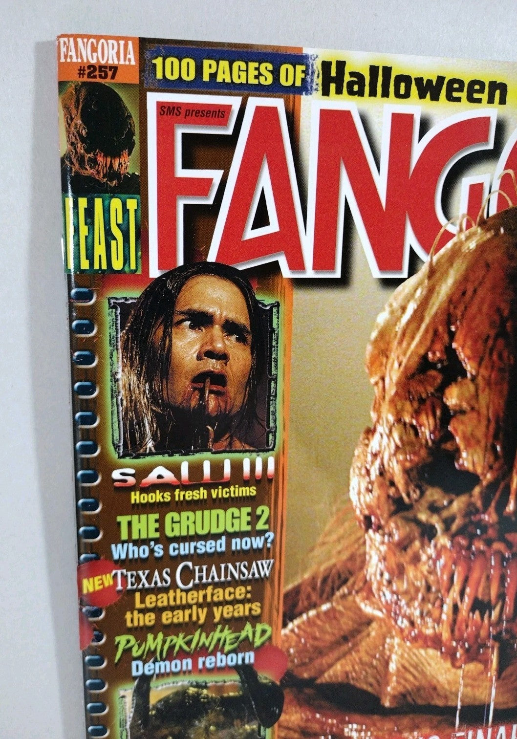 FANGORIA Magazine #257 (2006) SAW 3 TCM Pumkinhead Grudge 2 Feast 100 Pgs