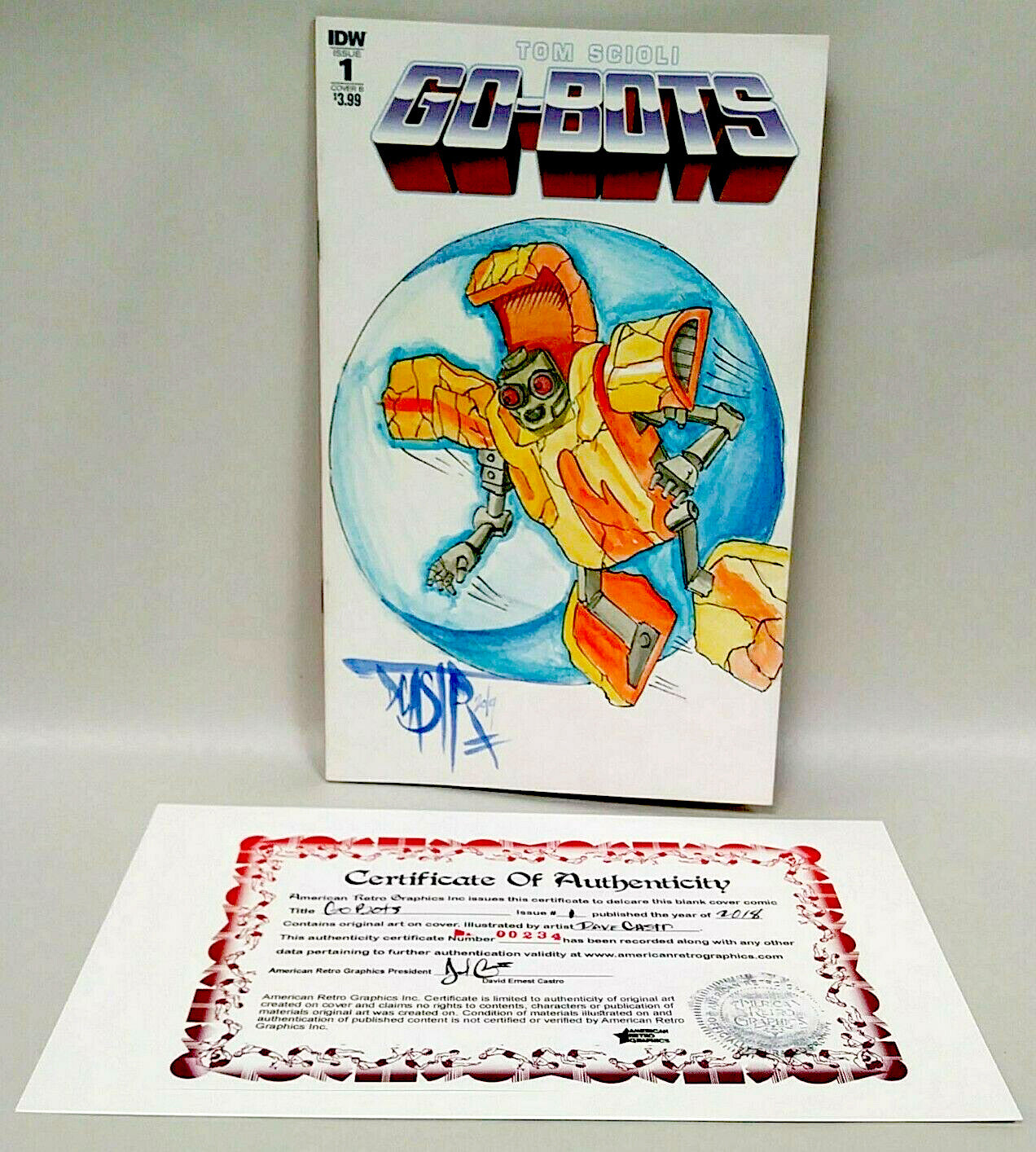 Go Bots #1 (2018) IDW Sketch Cover Comic Variant W Original Nugget DCastr Art