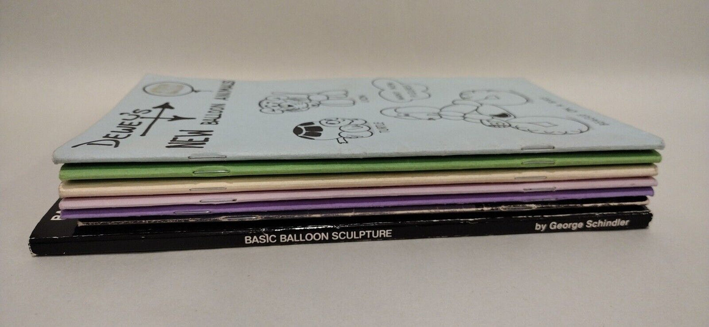 Balloon Sculpture How To Book Lot Of 7 (1976-1994) Ralph Dewey Marvin Hardy