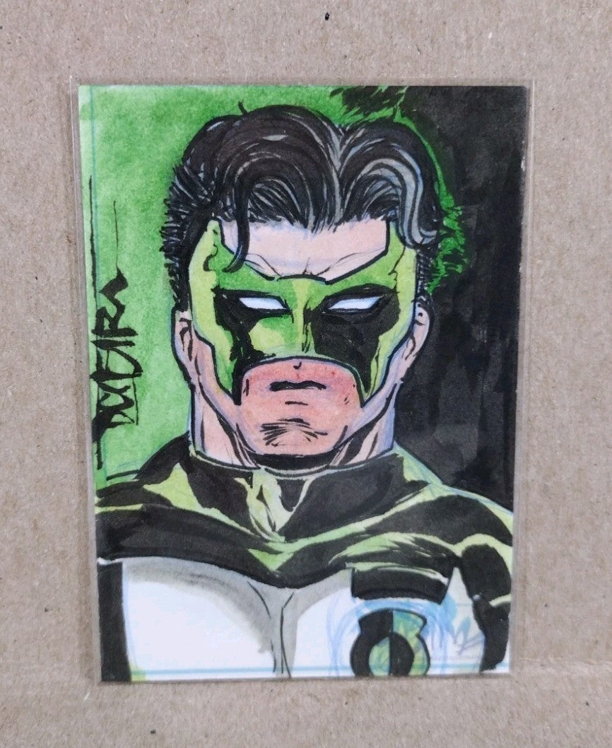 Dave Castr Crusin (2025) OAC Sketch Card W Original DC Comic Green Lantern Art 