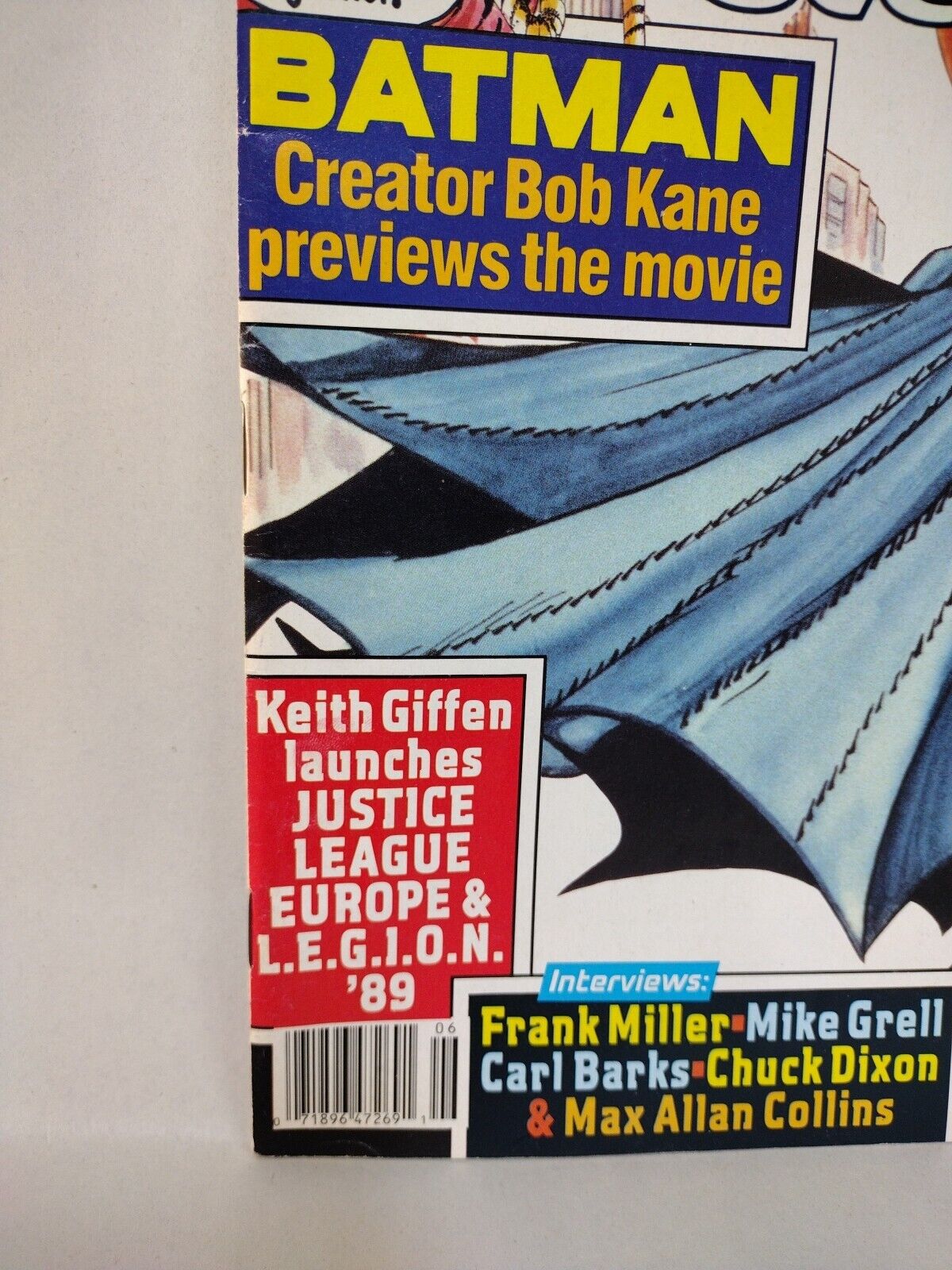 Comics Scene #6 (1989) Starlog Magazine Bob Kane Batman Frank Thorne Carl Barks