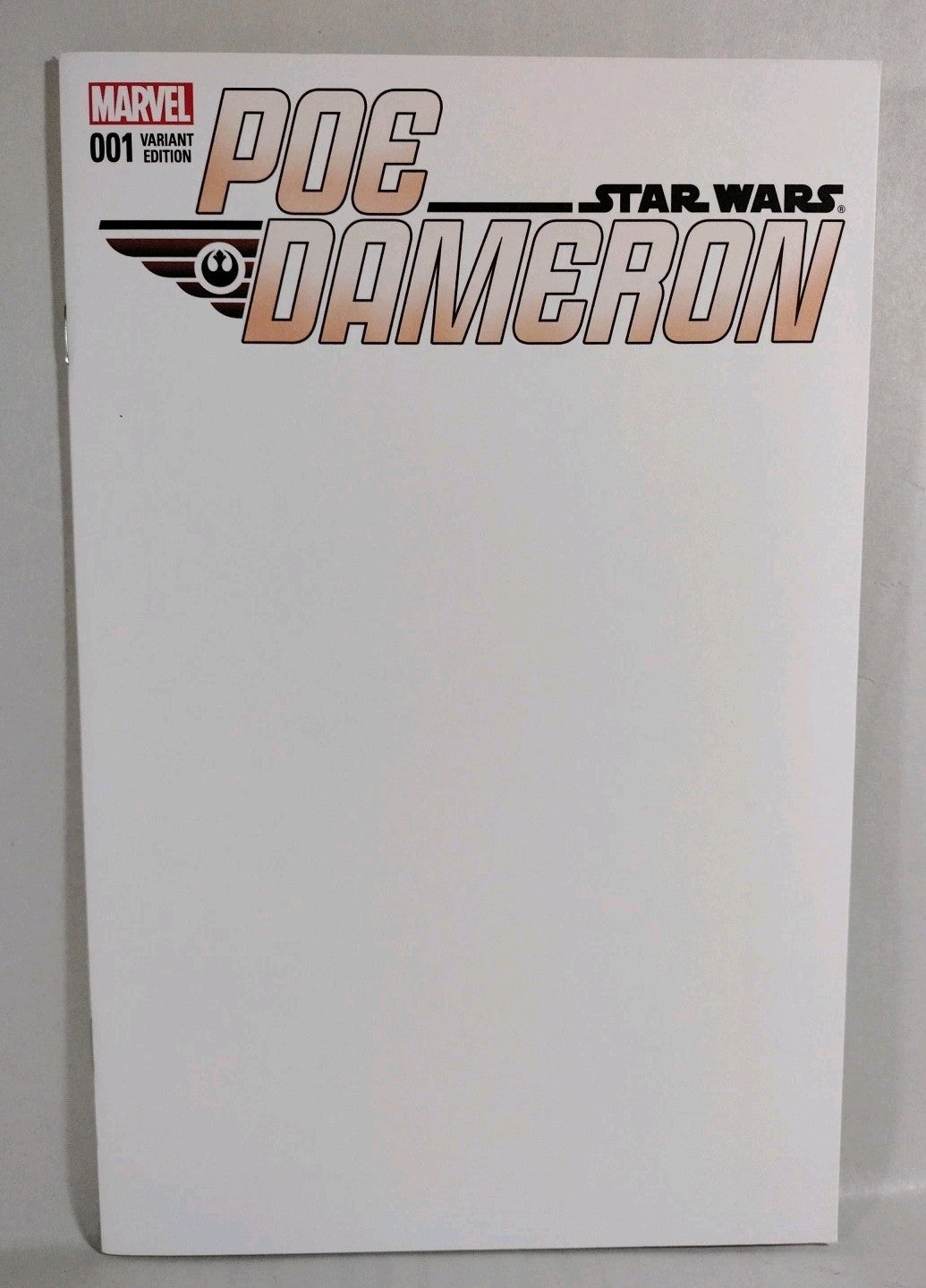 Star Wars Poe Dameron #1 (2016) Marvel Blank Sketch Variant Cover Comic New 