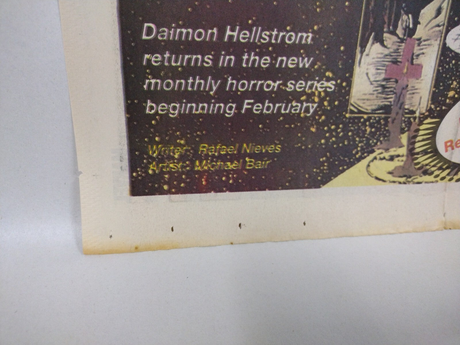 Hellstorm Prince Of Lies (1993) CSN 23 X 15" Newsprint Poster Ad Ships Rolled 