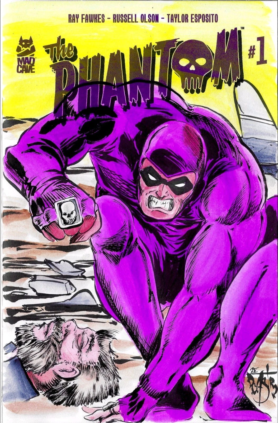 Phantom #1 (2025) Mad Cave Sketch Cover Variant Comic W Original Dave Castr Art