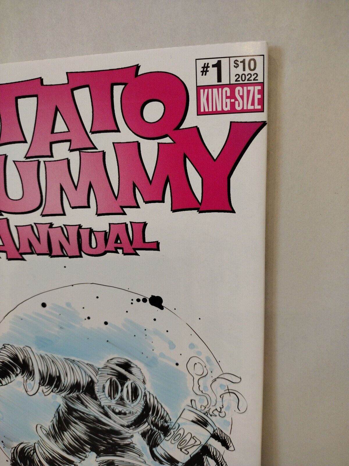 Potato Mummy Annual#1 (2022)Blank Cover Variant Comic W Original DCastr Art COA 